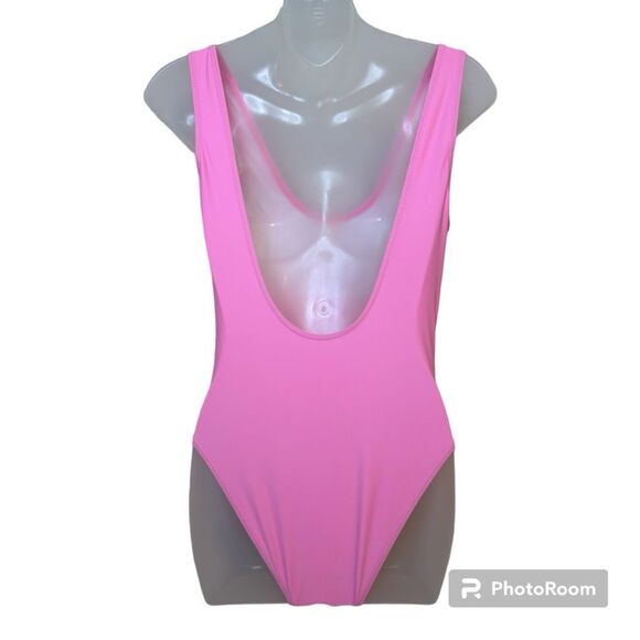 Women’s Pink “Babe” One Piece Swimsuit Size Medium - Picture 2 of 6